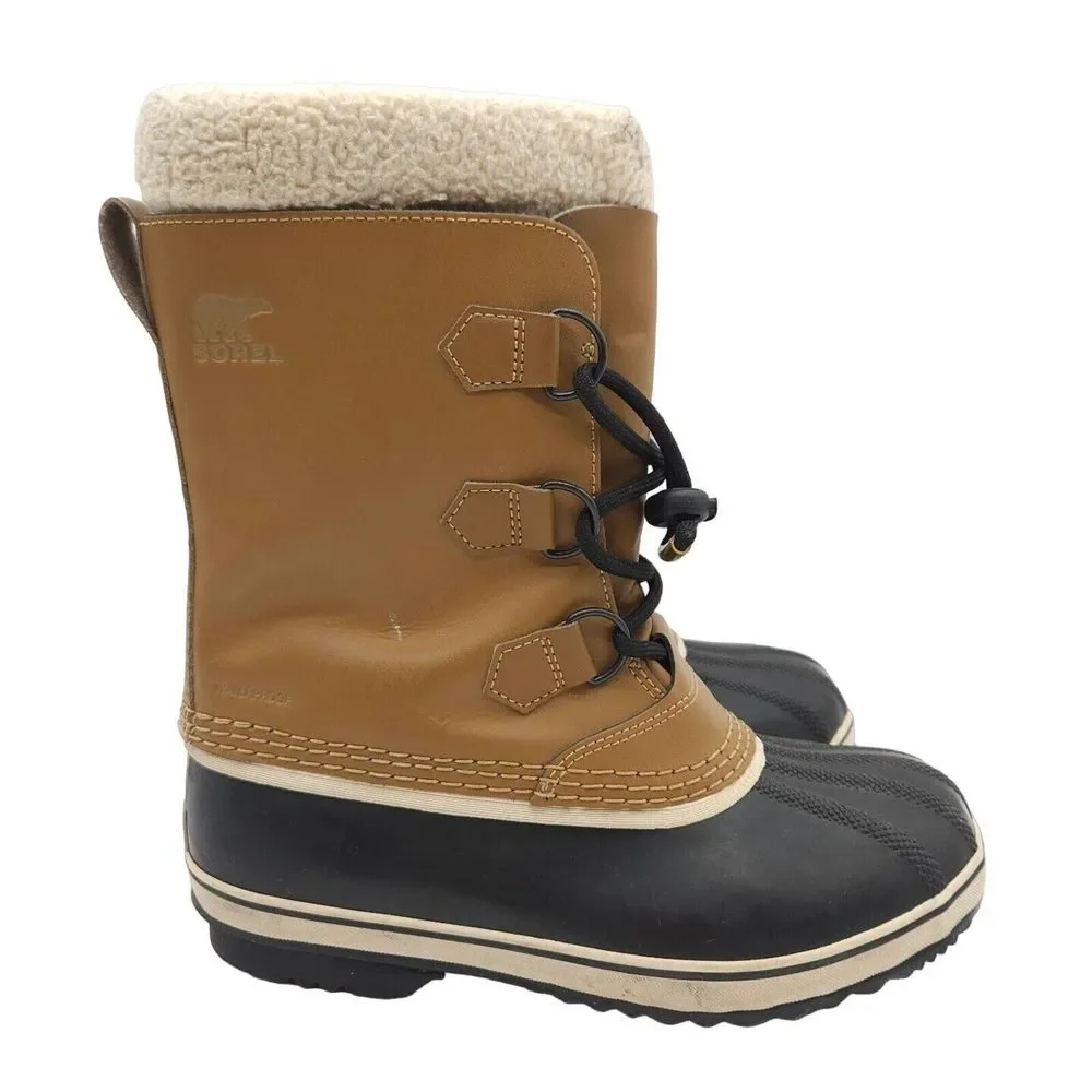 Sorel Caribou (Womens Size 5) Brown Waterproof Snow Boots Lace‎ Up Warm Winter
